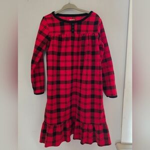 Carter's Plaid Fleece Kids Nightgown